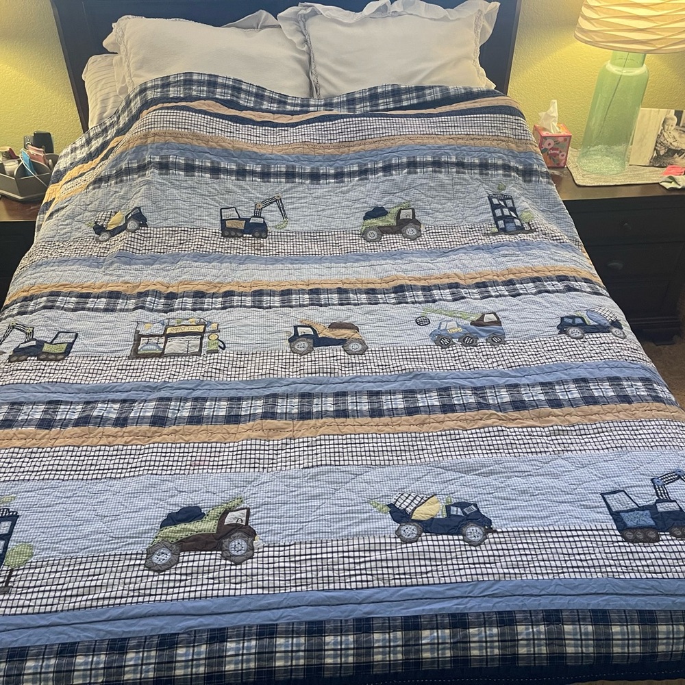 Construction Vehicle Themed Quilt
